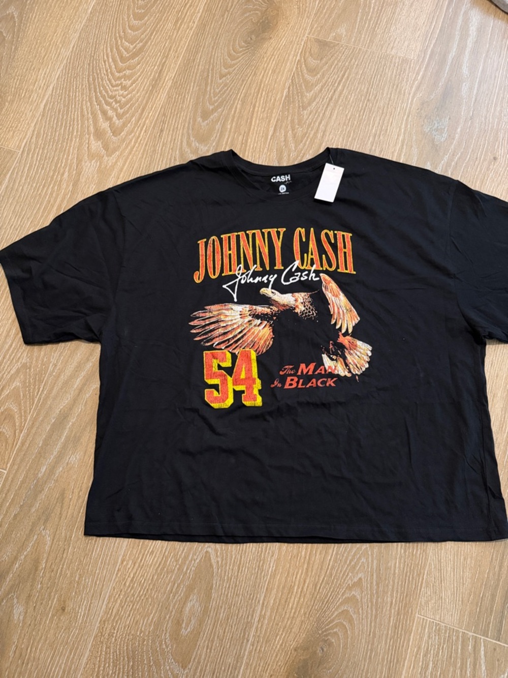 Johnny Cash "Ring of Fire 54" graphic t-shirt in black NWT Size 2X